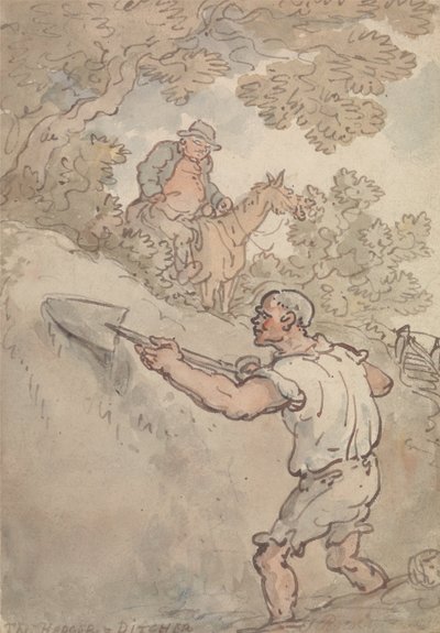 De hegger en slootgraver door Thomas Rowlandson